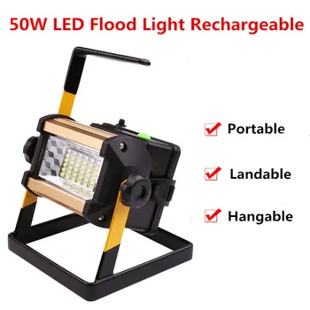 Floodlight 50W LED Reflektor, Nabíjateľná Flood Light Ručné Svetlomet, Outdoor Camping Svietidla Projekt Výstavby Lampa