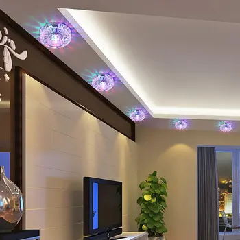 Flush Mount Malé Moderné LED Stropné svietidlo pre Miestnosti Dekorácie Predné Balkón, Verandu Crystal Light Chodby Svietidlo