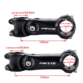 FMFXTR Nastaviteľné Stúpačky 90/110 120mm * 25,4 očakávané mm 31.8 mm*90/120fiting Stonky pre XC MTB Horskej Ceste City Bike Bicykli jazda na Bicykli časť