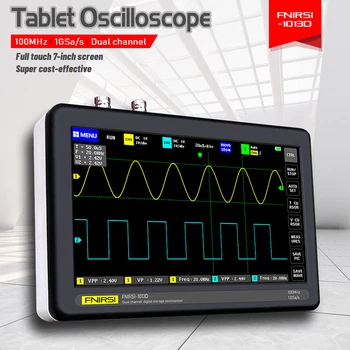 FNIRSI-1013D Digitálny tablet osciloskop dual channel 100M pásma 1GS vzorkovacia frekvencia tablet digitálny osciloskop osciloscopio