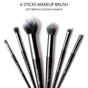FOCALLURE 6 KS Profesionálny make-up Štetec Nastaviť Eyeshadow Loose Powder Blush Brush Profesionálne Nadácie Kefa Nástroje Sada