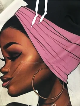 FORUDESIGNS Dámy Jeseň Pulóvre Ženy Hoodies Africké Dievčatá Čierna mágia Afro mikina s Kapucňou pre Teenager, Módne Topy Streetwear Femme