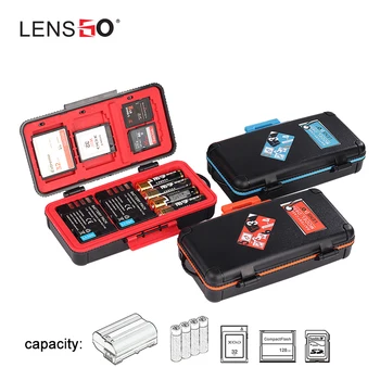 Fotoaparát Batérie Úložný Box Prípade Shockproof Chránič pre AA Batérie, SD, CF XQD Pamäťovú Kartu Organizátor Držiteľ LENSGO D950