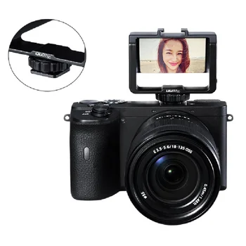 Fotoaparát Flip Obrazovke Zrkadlo s Chladné Topánky Mikrofón Rozšírenie Držiak pre Sony A6000 A6300 A6500 série