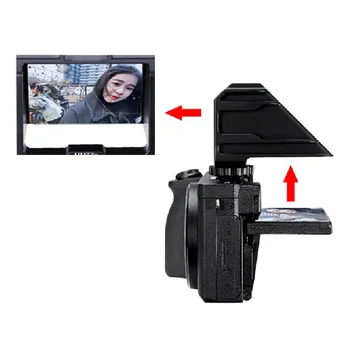 Fotoaparát Flip Obrazovke Zrkadlo s Chladné Topánky Mikrofón Rozšírenie Držiak pre Sony A6000 A6300 A6500 série