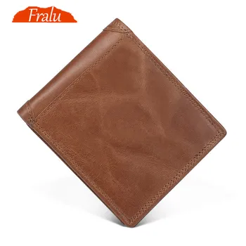 FRALU Novou značkou vysokej kvality krátke pánske peňaženky pravej kože qualitty záruka kabelku pre mužov mince kabelku doprava zadarmo