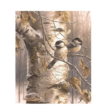 Frameless Vtákov DIY Maľovanie Podľa Čísel Súpravy, Akrylové Farby Na Plátne Domov Wall Art Obraz umelecké Diela Dector Vianoce