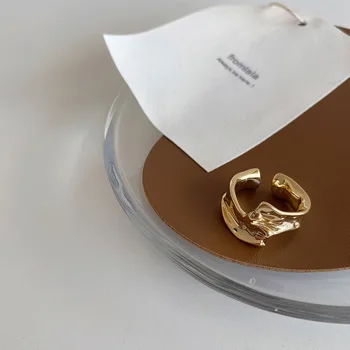 Francúzske Retro Zlato Strieborná Farba Nepravidelný Prstene pre Ženy Mujer Nastaviteľné Otvoriť Geometrické Široký Kúzlo Krúžky Vintage Doplnky