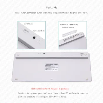 Francúzsky Bezdrôtová Mini Klávesnica pre Phone/Tablets/iPad Pro/Povrchu pre Podporu Windows / Android / Mac 