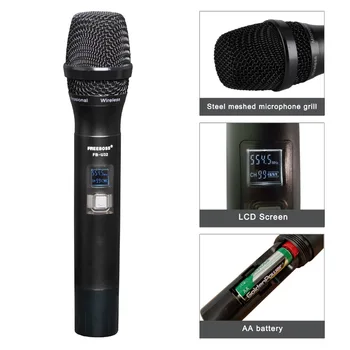 FREEBOSS FB-U32 2 Spôsob Mikrofón Systém 2x99 Nastaviteľná Frekvencia Kovové Prenosné LCD Displej Wireless microfone Party, Karaoke