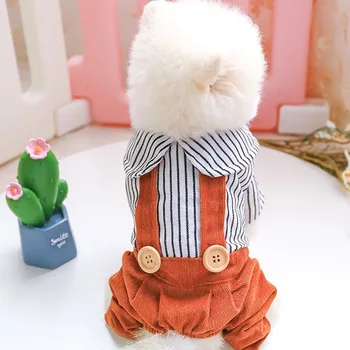 Frenchie Buldog Oblečenie Prekladané Psa Jumpsuit Teddy Bradáči Trakmi Pomeranian Oblečenie Šteňa Psa Kostým Psy Domáce Zvieratá, Oblečenie