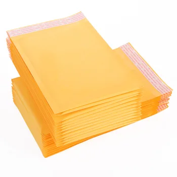 FRZ Žltá Veľkoobchod 50pcs/veľa Výrobca Kraft Bublina Tašky Odosielateľov Čalúnená Obálky Papier Poštových Tašiek