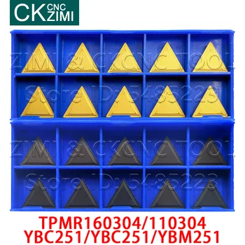 Frézovanie fréza TPMR160304 TPMR110304 YBC251 YBC251 YBM251 karbidu Sústruženie trojuholník vložiť CNC nástroj TPMR 160304 pre frézovanie ocele