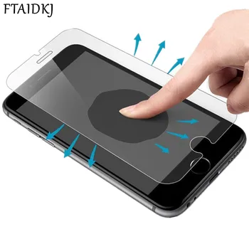 FTAIDKJ Anti-odtlačkov prstov Tvrdeného Skla Pre iPhone XS Prípade Ochranné Sklo Pre iPhone X 6 6 7 8 XR Plus Screen Protector Film