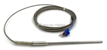 FTARP08 PT100 typ 3m kovové pletená kábel 100mm flexibilné sonda hlavu RTD snímač teploty WZPK-191