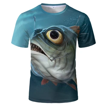 Funny t-shirts harajuku shark skupiny t shirt casuall štýl Digitálne ryby Krátky Rukáv 3D tlač 2020 sandbeach T tričko