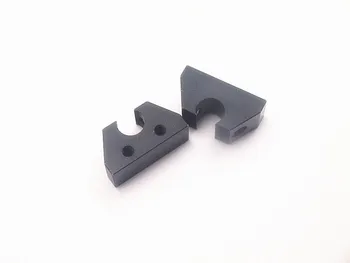 Funssor 4pcs Čierny eloxovaný hliník Y držiak pre Prusa i3 MK3 3D tlačiarne diely kovové 8 mm hladké tyč držiak