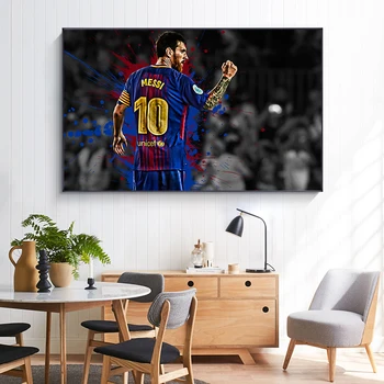 Futbalové Hviezdy Bojov Messi Plagáty Moderný Šport Wall Art Plátno Tlačiť Maľovanie Domáce Dekorácie, Obrázky, Obývacia Izba Dekor