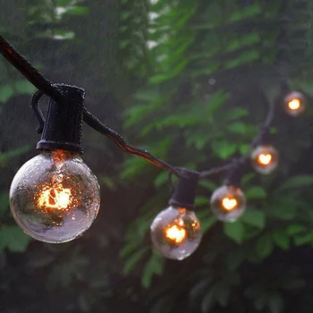 G40 String Svetlá 10 ft 25Ft Jasné, Glóbusy Vintage Žiarovky Svetlo Vnútorné Vonkajšie Nepremokavé Záhrada, Terasa, Svadobný Veniec String Lampa