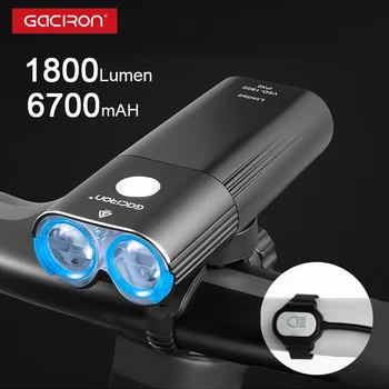Gaciron 400-1800Lumen 2500-6700mAH Cyklistické Svetlometu Bicykel Predné Osvetlenie LED Lampa V9 Série Internú Batériu, USB Nabíjanie