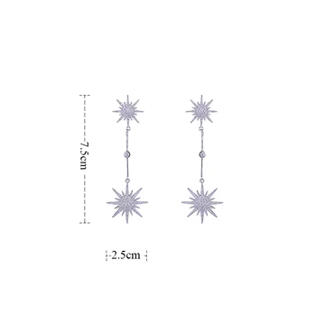 GAOLA Nový Dizajn Cubic Zirconia Kameň Módne Kvetinové Svadobné Náušnice Star Tvar Náušnice GLE6743