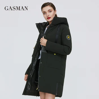 GASMAN 2020 Black patchwork dole vetrovka zimná Žien bunda pre ženy je teplý kabát outwear Ženské módne značky hrubé bunda 020