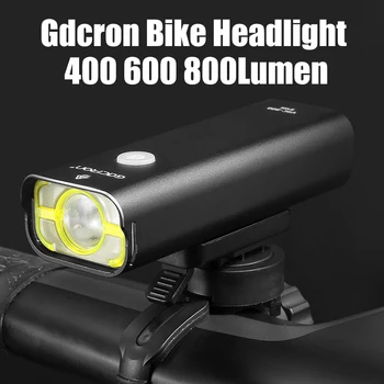Gdcron Bicykli Svetlometu flahlight bicykel Predné lampy svetlom Baterky 400 600 800Lumen LED USB rechargable