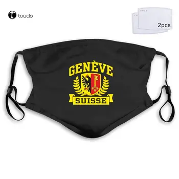 Geneve Ženeva Švajčiarsko Masku Na Tvár Filtračné Vrecko Handričkou Opakovane Washable32861353525