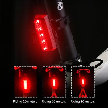 GENIU zadné Svetlo Pre cyklistov Ľahký Bicykel Baterka 5 Režimov LED USB Nabíjateľné Cyklistické Bicykel zadné svetlo, Zadné Svetlá