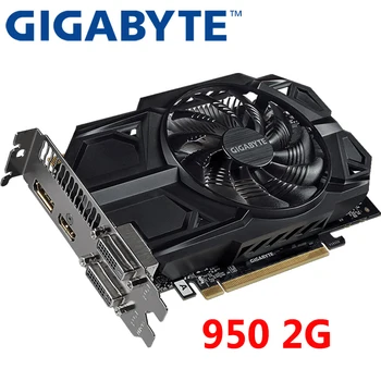 GIGABYTE Pôvodné GPU GTX 950 2 GB, Video Karta 128Bit GDDR5 Grafickej Karty nVIDIA Geforce GTX950 2GB Počítač Mapu Videokartu