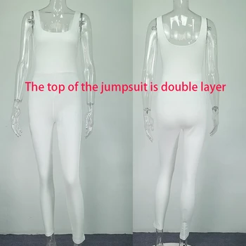 Giyu Remienky Dámske Jumpsuit 2020 Jeseň Sexy Bodycon Slim Dlho Playsuit Bežné Pevné Dlhý Rukáv, Športové Tepláky, Nohavice