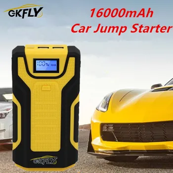 GKFLY Auto Skok Starter 16000mAh Vysoký Výkon Aute štartovacie Zariadenie Power Bank autobatérie Booster Pre Dieselové a Benzínové Auto Batérie