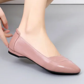 GKTINOO 2020 Originálne Kožené Ploché Topánky Žena Mokasíny Cowhide Flexibilné Jar Ležérne Topánky Ženy Bytov Ženy Pracovné Topánky Veľká Veľkosť