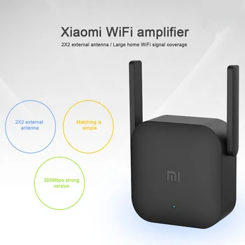 Globálna Verzia Xiao Mi WiFi Opakovač Nástavec Pro 300 METROV Xiao WiFi Pro Zosilňovač 2.4 G Signálu Wifi Extender Mi Bezdrôtového Smerovača