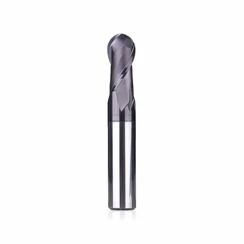 GM-2B pevné volfrámové ocele 2 flauta loptu nos potiahnuté konci mlyn cnc frézovanie fréza rezné nástroje pre obrábanie kovov profil HRC45