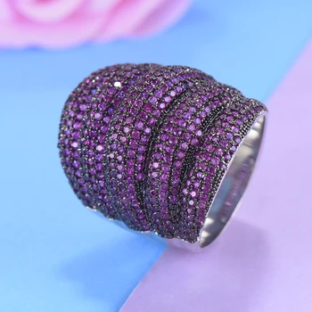 GODKI Luxusné Široký Stohovateľné Geometrie Kubických Zironia Prstene Pre Ženy, Svadobné Zapojenie Dubaj Svadobné Prst Prsteň, Šperky Závislosť