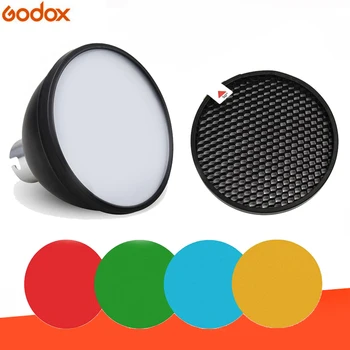 Godox AD-S11 Farebné Gély Filter Honeycomb Mriežky +AD-S2 Štandardný Reflektor Mäkké Difúzor pre Witstro AD-360 II AD360II AD180 AD200