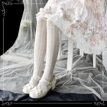 Gotický japonský sladké lolita pančuchové nohavice sady roztomilý čipky duté kawaii dievča pantyhose loli cosplay gothic lolita pančuchové nohavice
