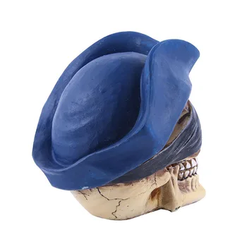 Gotický Pirate Skull Sochy, Plastiky, Osobné Ľudské Kostry Halloween Dekorácie Darček K Narodeninám