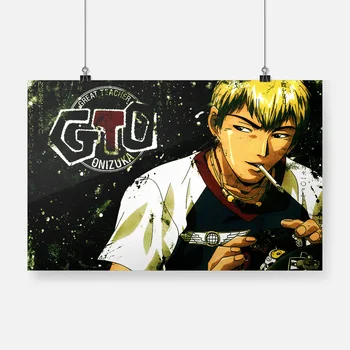 Great Teacher Onizuka Anime Plagát Zarámované Plátno na Stenu umeleckou Výzdobou vytlačí internátu Domov spálňa Drevený Rám dekor Maľovanie
