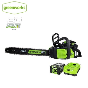 GreenWorks Pro GCS80420 80V 18-Palcové Akumulátorové Reťazové ako Benzín výkon reťazová píla, 4Ah Li-Ion Batéria a Nabíjačka Súčasťou