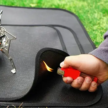 Grilovanie Ohňovzdorný Ochranný Mat Outdoor Camping Handričkou