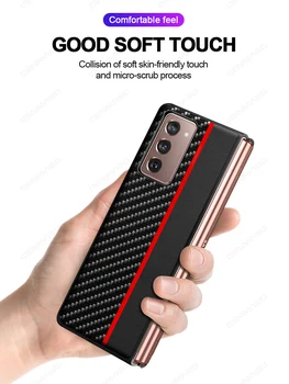 GRMA Pôvodné Uhlíkových Vlákien Textúry Kože Zadný Kryt pre Samsung Galaxy Z Fold2 Fold 2 Priečinka 2 5G Shockproof Telefón puzdro