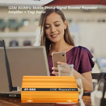 GSM 900mhz Mobilný Telefón Signál Booster Repeater Zosilňovač + Yagi Antény Full-duplex Single-port Dizajn NA-980 LESHP Kus
