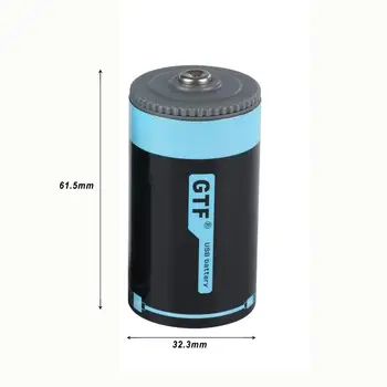 GTF 1,5 V 5000mAh D veľkosť nabíjateľná lítium-polymérová batéria s USB nabíjací port D veľkosť batérie 7500mwh li-polymérová batéria