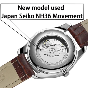 GUANQIN Japonsko NH36 Pohybu Automatické Mechanické Pánske Hodinky Top Značky Luxusné Hodiny 30 m Vodotesný Relogio Masculino Náramkové hodinky