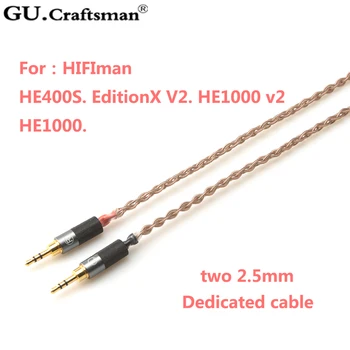 GUcraftsman 6N OCC medi HE1000 HE560 HE1000 v2 Edition X V2 HE400s 3,5 mm/4.4/2,5 mm zostatok Slúchadlá upgrade Kábel