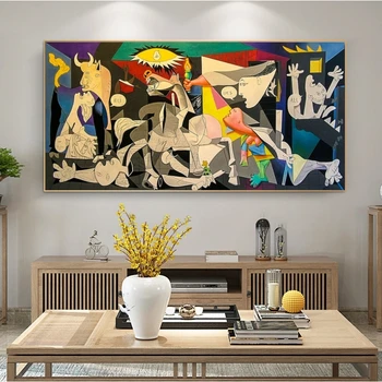 Guernica Podľa Picasso Plátne Obrazy Reprodukcie Slávnych Wall Art Plátno Plagáty a Vytlačí Picasso Obrázky pre Home Decor