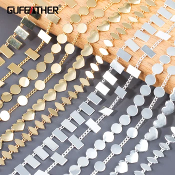 GUFEATHER C185,diy reťazca,18k zlatom,0.3 mikrónov,ródium á,ručne vyrobené reťazca,diy náramok, náhrdelník,šperky robiť,1m/veľa
