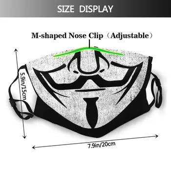 Guy Fawkes Umývateľný Úst Maska Spoločenstva Útočník Jeff Komédia Opakovane Pleťové Masky S Filtrami Proti Oparu Maska